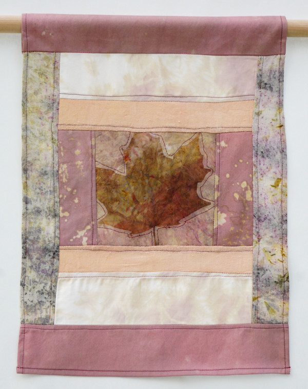Cochineal Bojagi Inspired Hanging by Paige St-Pierre