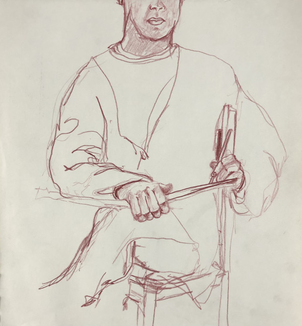 Self-Portrait drawing by CORCORAN