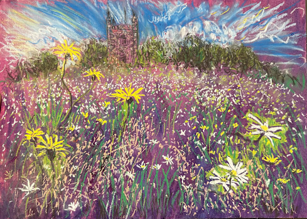 Wildflowers and churchyard in Shoreham by Debbie  Farquharson