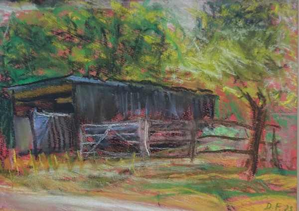 Black wooden Shed in Knole Park by Debbie  Farquharson, Image 1.