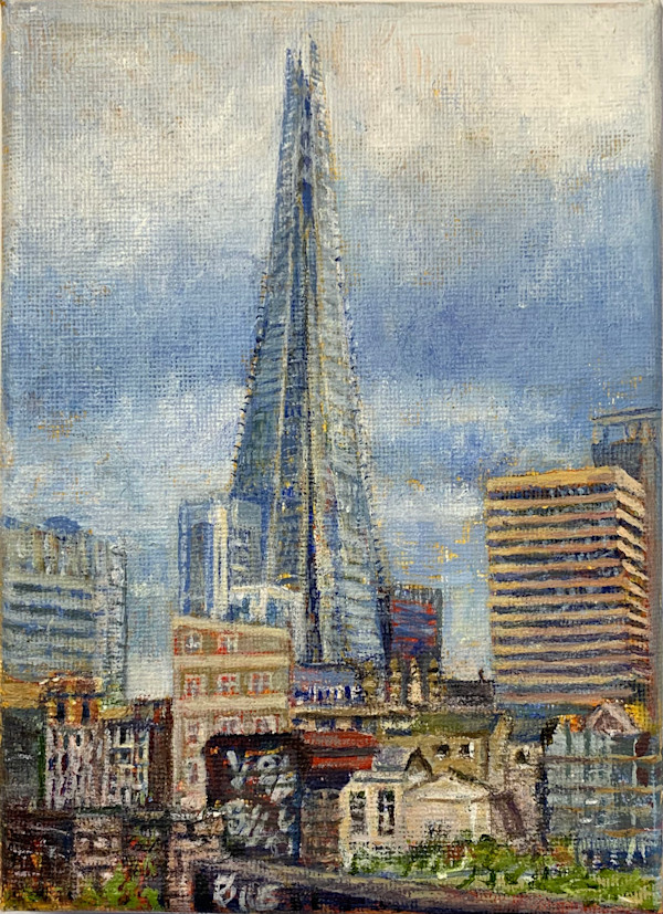 The Shard, London / acrylic small commission  example by Debbie  Farquharson