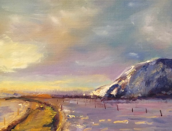 Midday Sunrise - Akureyri, Iceland by Elizabeth Ryan Swartz