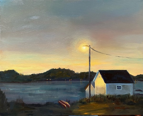 Lake Bomoseen at Dusk by Elizabeth Ryan Swartz