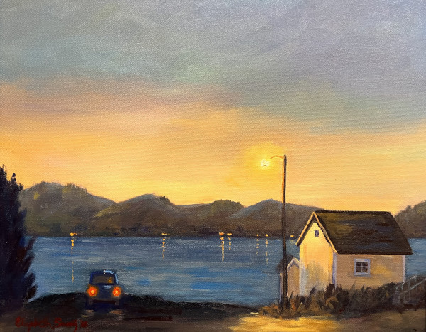 Dusk at Lake Bomoseen by Elizabeth Ryan Swartz