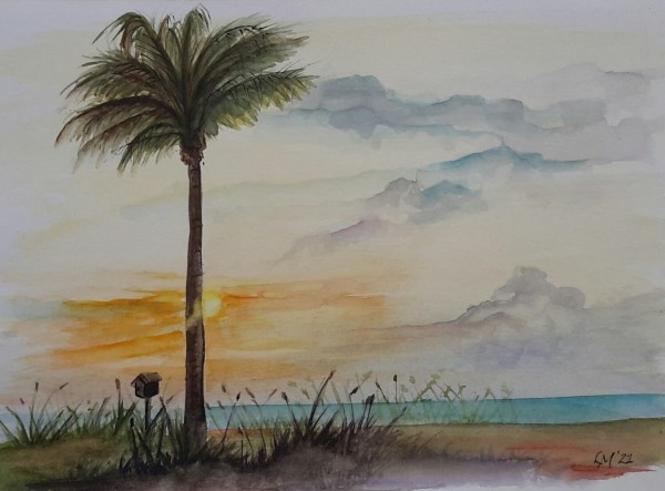 Tropical Sunset by Laura Mandile