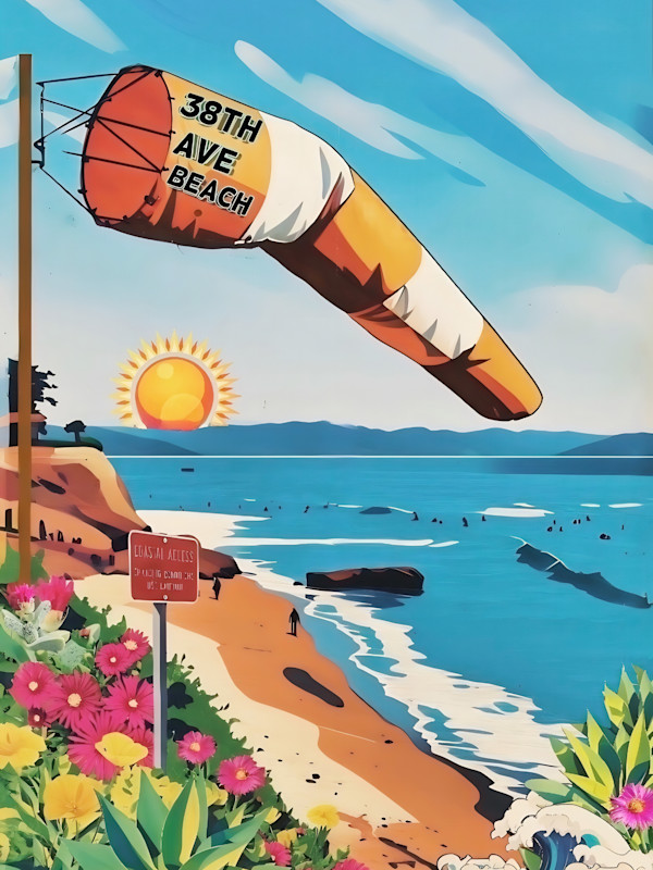 Santa Cruz Surf Spot Series VI by Cristina Sayers, Image 1.