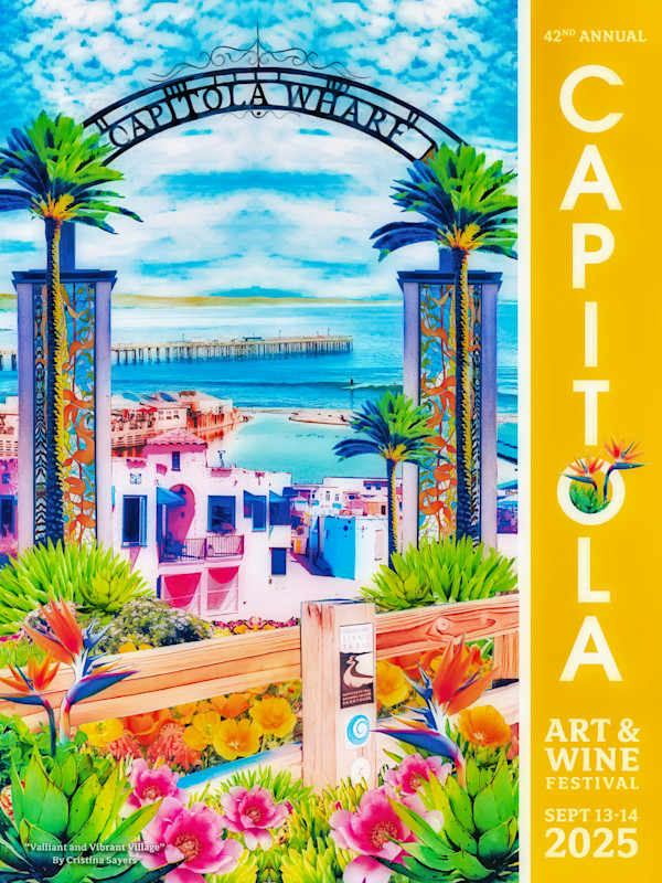 Capitola Art & Wine Poster (copy) by Cristina Sayers