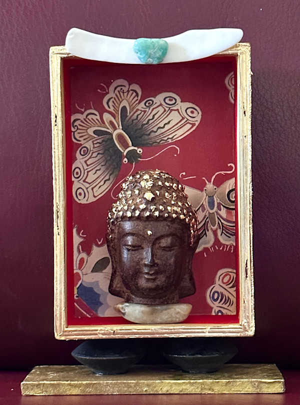 Buddha head Altar by Cynthia Shaw