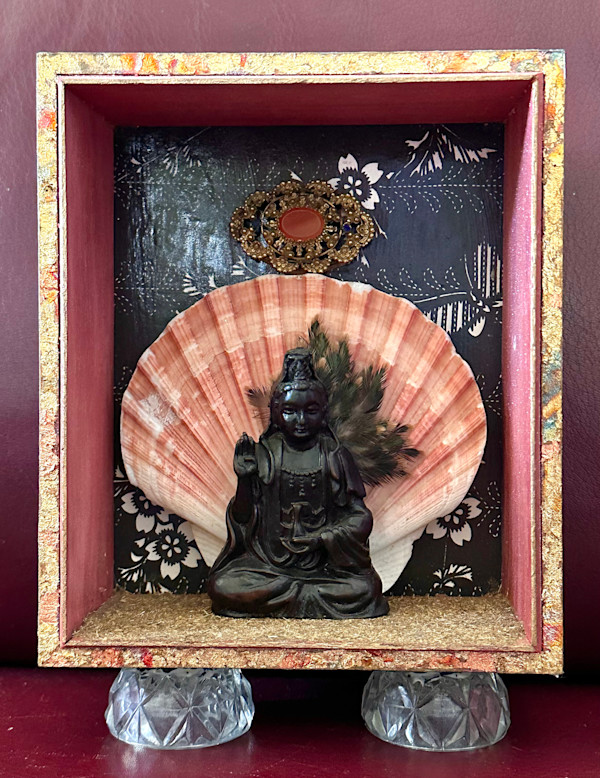 Buddha with shell Altar by Cynthia Shaw