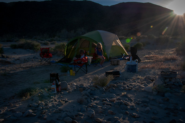 Desert camping by Kate Brogdon