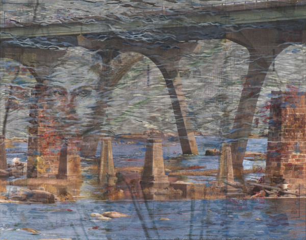 James River naiad through the Manchester Bridge by Kate Brogdon