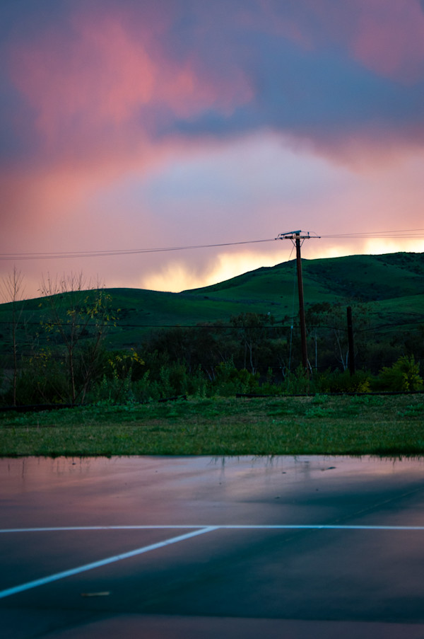 Basketball court after rain by Kate Brogdon