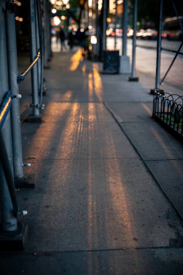Sidewalks in setting sun by Kate Brogdon
