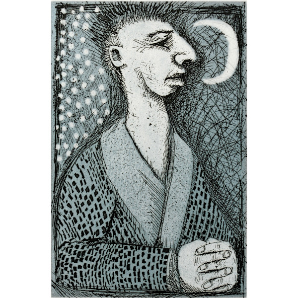 Oaxaca Suite (blue): Moonlight (framed) 9/10 by Charles H. Stinson