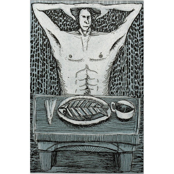 Oaxaca Suite (blue): Dinner (framed) 9/10 by Charles H. Stinson
