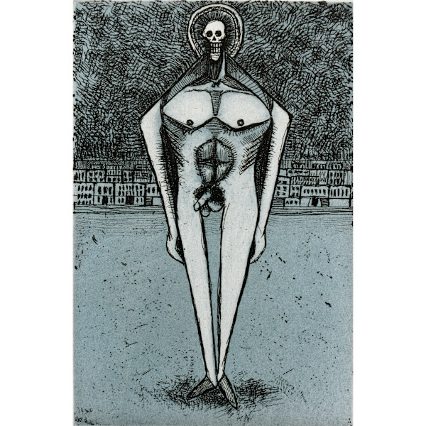 Oaxaca Suite (blue): Man (framed) 9/10 by Charles H. Stinson