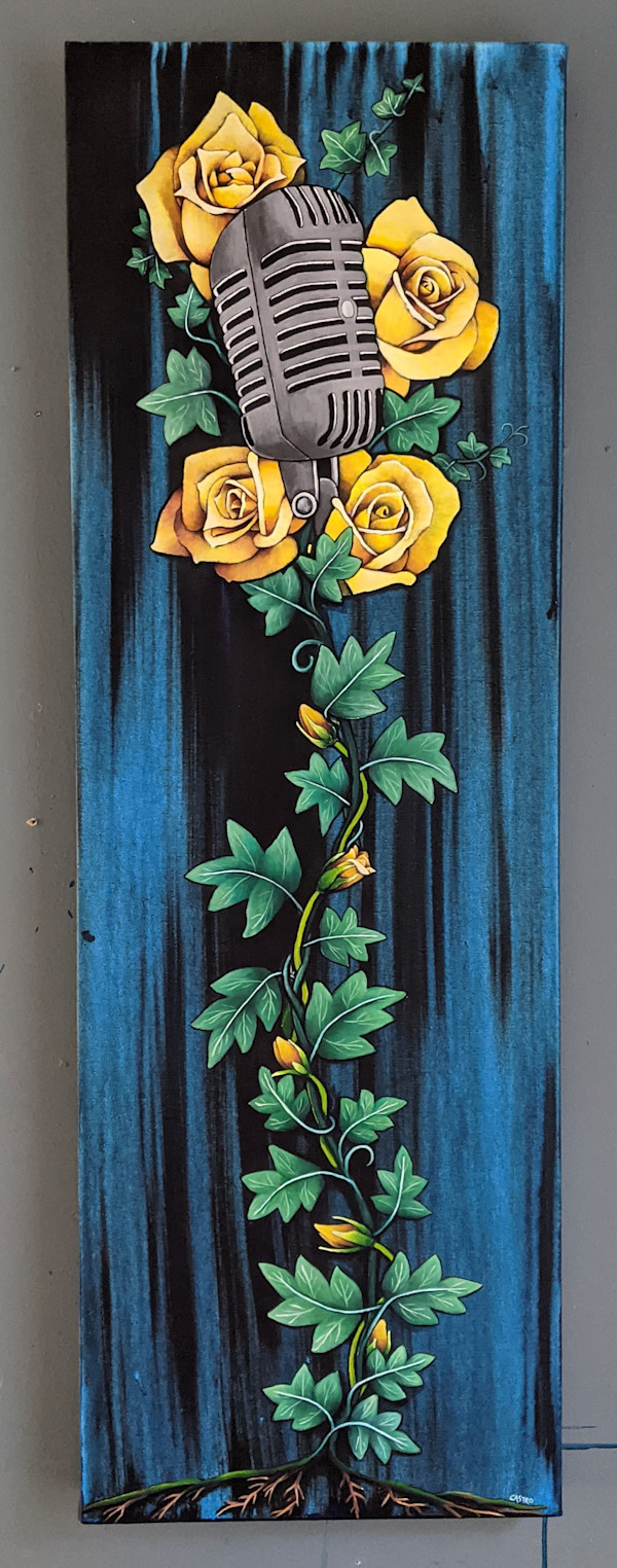 Floral Rock: Microphone No.1 by Angela Castro, Image 1.