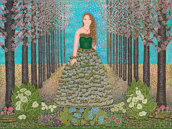 PEACOCK DRESS by Michael Lawrence