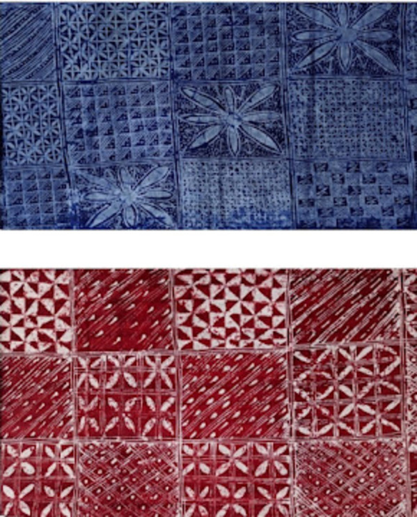 Adire -  Batik Textile Series 2 by Femi Ologe
