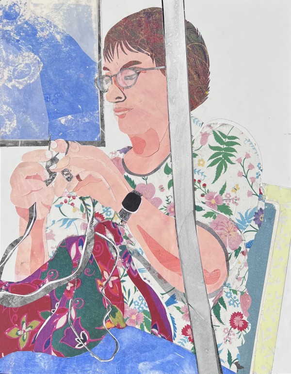 Nancy Knitting by Phyllis Frick