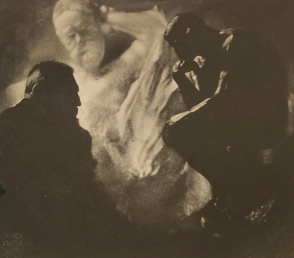 Rodin and The Thinker, 1908 by Edward Steichen