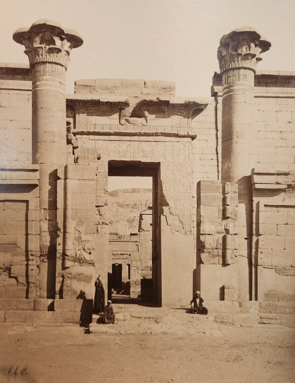 Medinet Habout, Gate of Ptolemy, Egypt c 1880