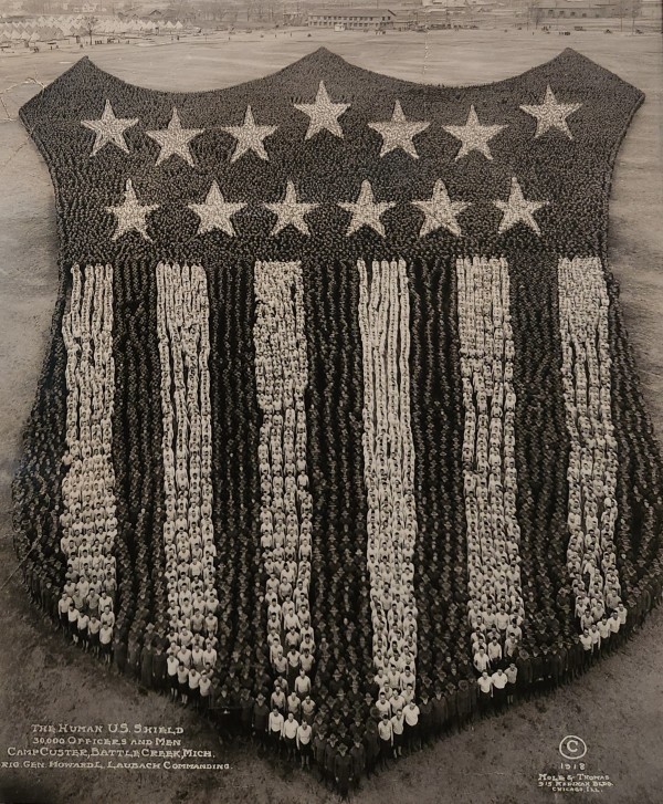 American Shield formed by thousands. Mole and Thomas, 1918