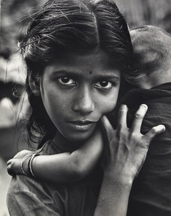 Girl and Baby, India by Clemens Kalischer