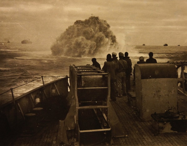 USCG Spencer sinks U-boat, North Atlantic, April 1943