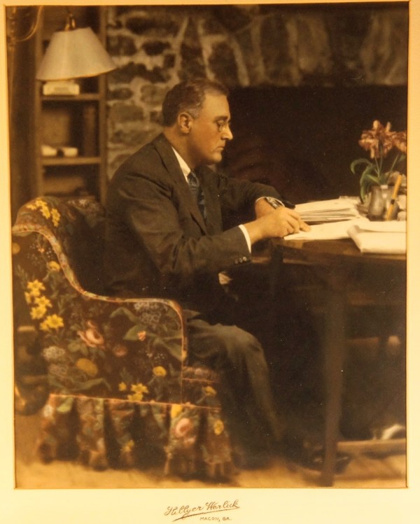 FDR, seated portrait, Macon, Georgia by Hillyer Warlick