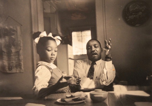 Martin Luther King with daughter Yolanda, Atlanta, 1962 by James Karales