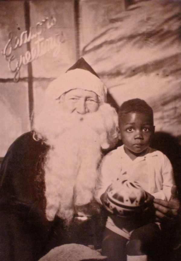 Boy with Santa Claus