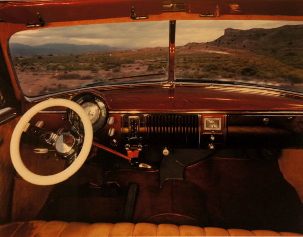 Sombrillo, New Mexico, Looking South from Ben Vigil's 1952 Chevrolet. 1986