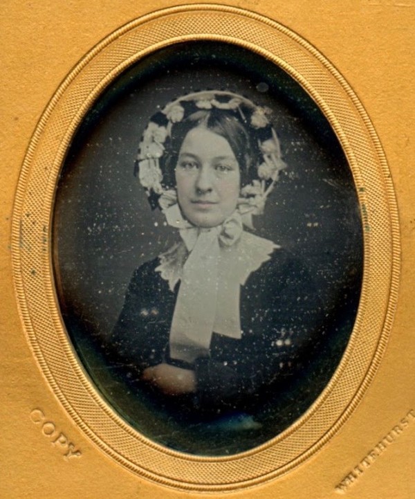 "Copy" of antebellum portrait with bonnet by JH Whitehurst