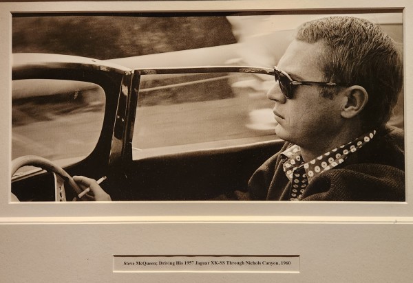 Steve McQueen Driving His 1957 Jagurar XK-SS (1960) by Sid Avery