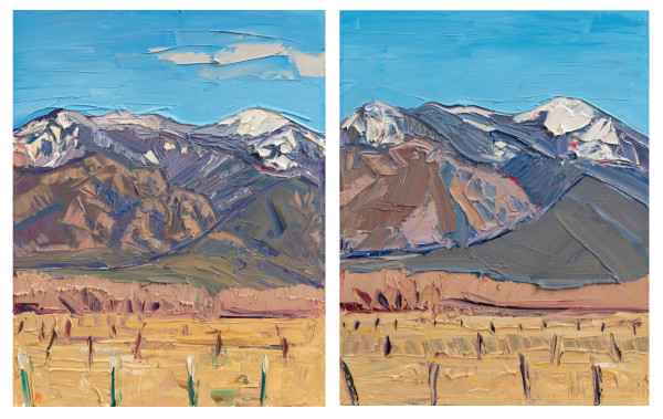 10,000 Mountains, 2/6/21 (diptych) by Jivan Lee