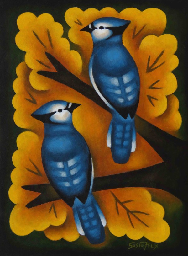 Blue Jay Buddies by Sushe Felix