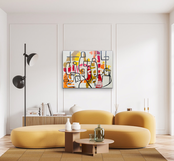 Retro Reflections 36 x 48 by Sandra chu, Image 1.