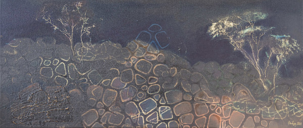 Campsite Night by Molly Coy ARTIST  .  Alan Coy PHOTOGRAPHER