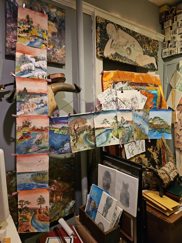 Studio visit Feb 2024 by Ellen Frank
