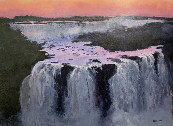 Sunset at Iguazu Falls by Kate Uraneck