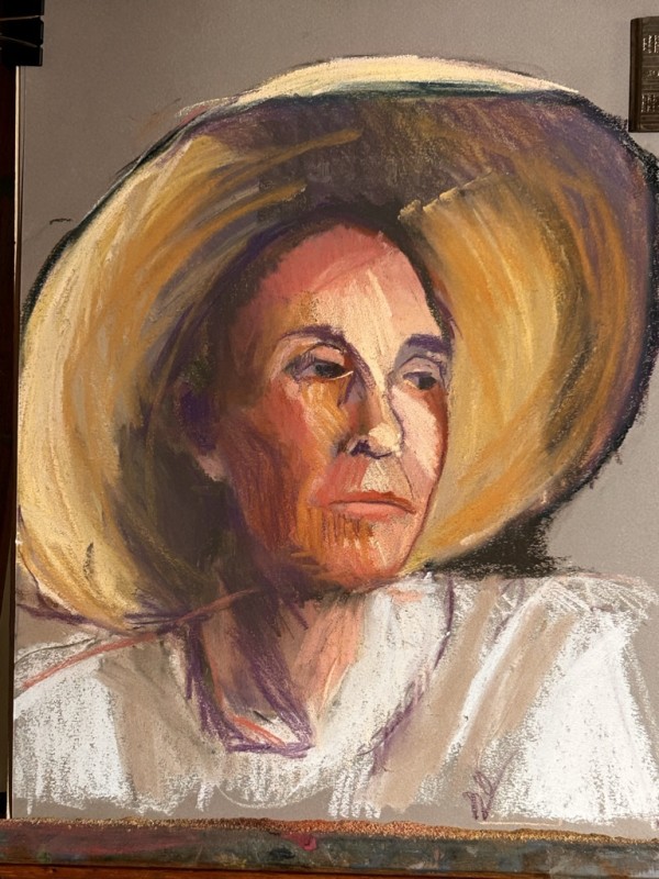 Lady with Hat by Barbara  Abram