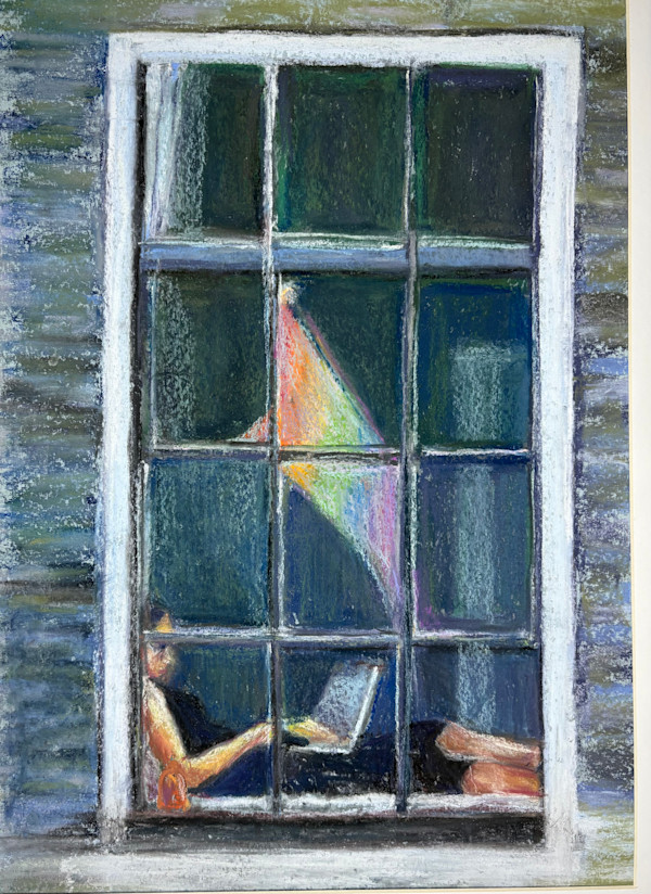 Girl in Window by Barbara  Abram