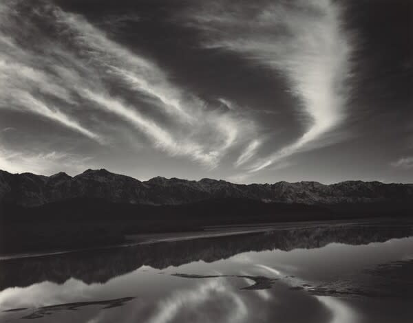 Evening Clouds and Pool, East side of the Sierra Nevada by Ansel Adams