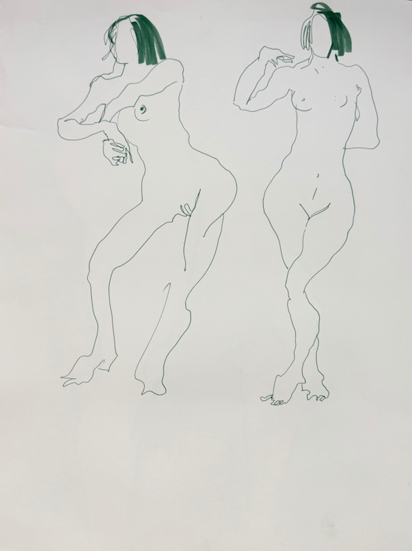 Life Drawing by Tedo Rekhviashvili