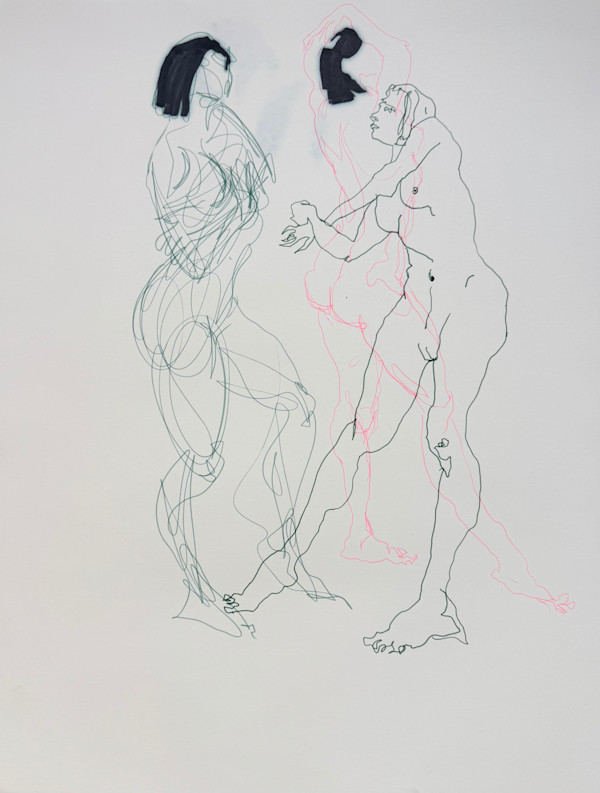 Life Drawing by Tedo Rekhviashvili