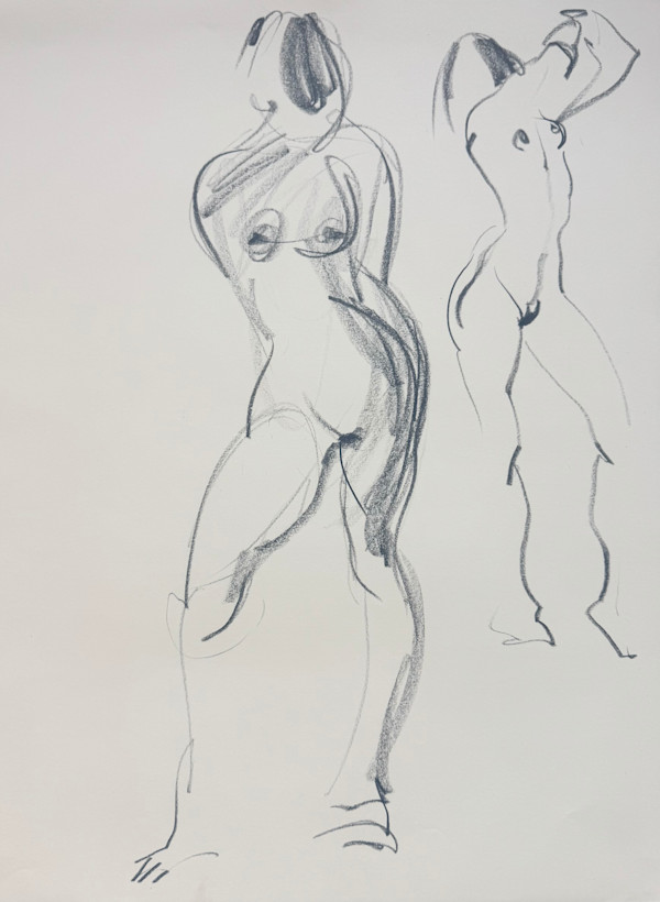 Life Drawing by Tedo Rekhviashvili