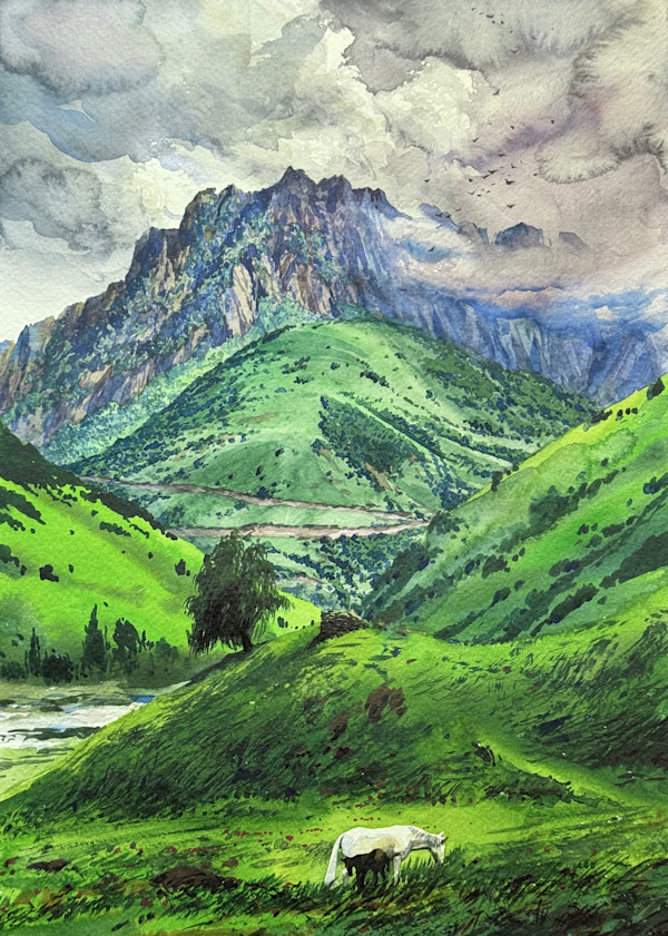 Khevsureti - Chimgha Rocks by Tedo Rekhviashvili