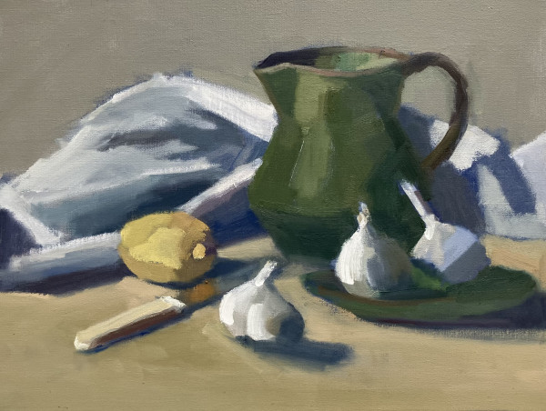 Still Life with Dieulefit Pitcher by Lesley Powell