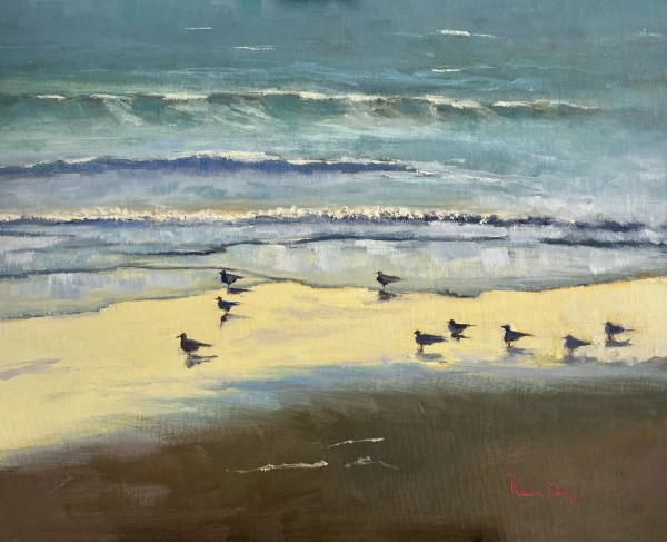 Sandpipers by Richard W Diego